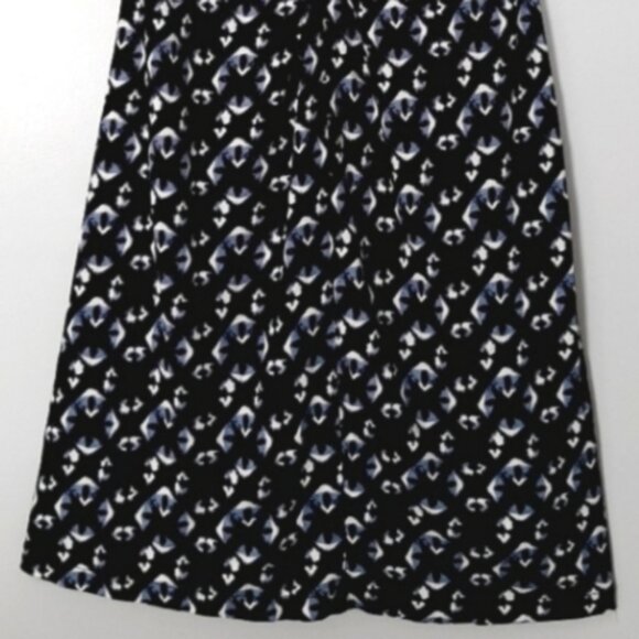 H&M New Tie-Dye Floral Print Summer Dress Blue & White Tank Top Straps Sz L - Picture 4 of 16